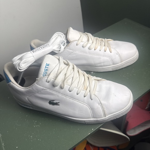 Lacoste Other - Lacoste Carnaby Evo Mens 12 White Leather Shoes Sneakers Lifestyle Casual